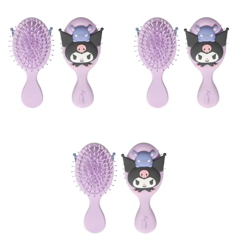MAYCREATE® Toddler Hair Brush for Girls Kuromi Paddle 5.3 Inches Kids Detangler Oval Scalp Massager Cartoon Comb 3 PCS MAYCREATE® Toddler Hair Brush for Girls Kuromi Paddle 5.3 Inches Kids Detangler Oval Scalp Massager Cartoon Comb 3 PCS